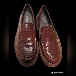 Sarto by Franco Sarto Women's Ream Paten Slip On Lugged Loafer